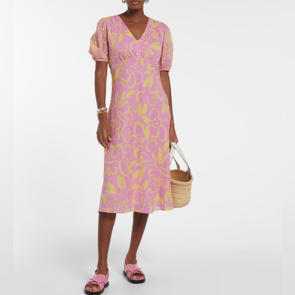 Velvet by Graham & Spencer Charlotte Midi Dress Floral Size S